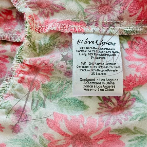 FOR LOVE & LEMONS Rosalyn Mini Dress in Pink (size XS) NWT - Picture 6 of 10